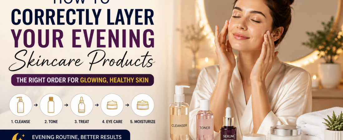 How To Correctly Layer Evening Skincare Products for Glowing Skin